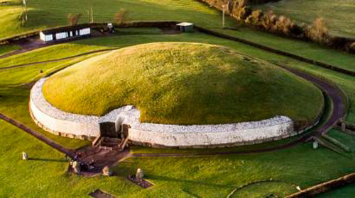 The guardian stone of Newgrange, Neolithic stele from Ireland pendant in silver
