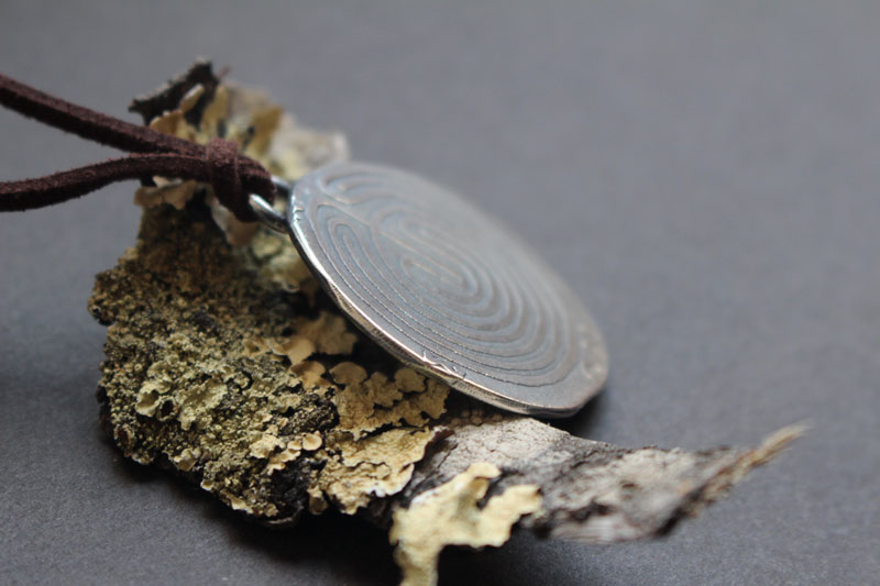 The Labyrinth of Knossos, Greek coin necklace in sterling silver