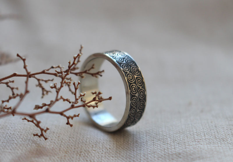 Triskel, anillo celta en plata