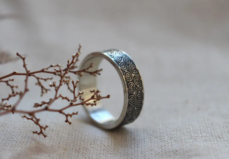 Triskel, anillo celta en plata