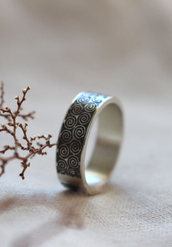Triskel, anillo celta en plata