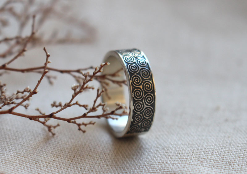 Triskel, anillo celta en plata