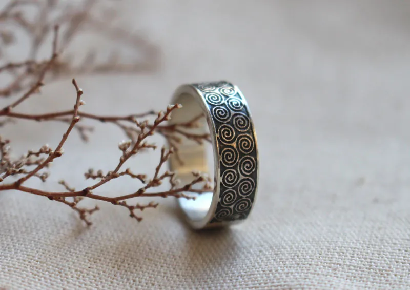 Triskel, anillo celta en plata