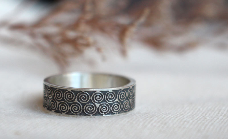 Triskel, anillo celta en plata
