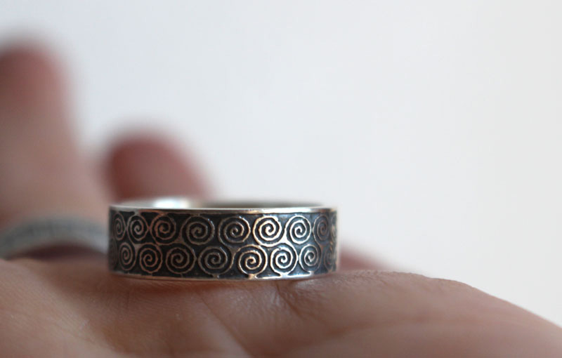 Triskel, anillo celta en plata