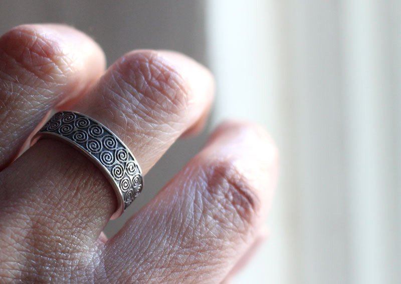 Triskel, anillo celta en plata