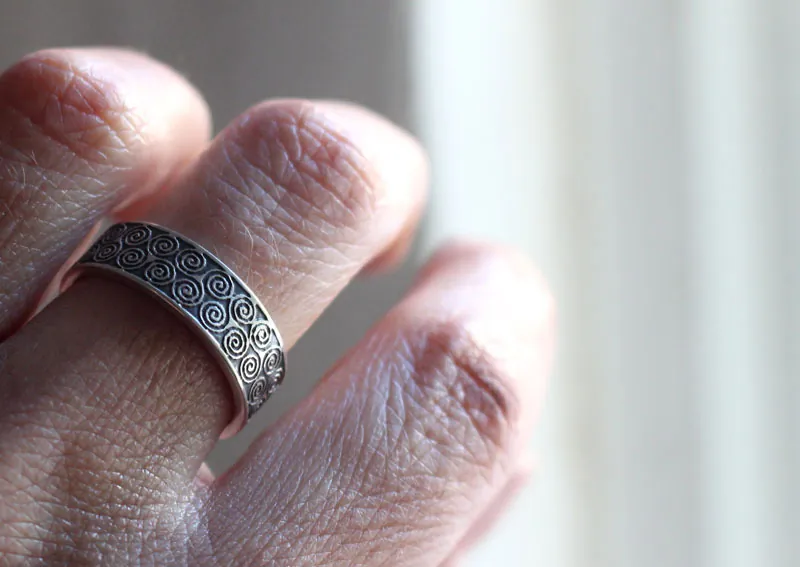 Triskel, anillo celta en plata