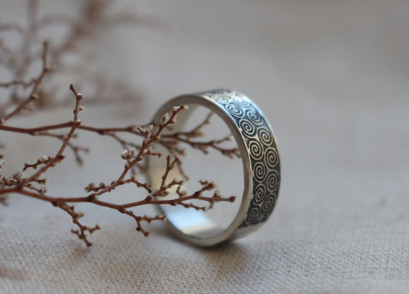 Triskel, anillo celta en plata