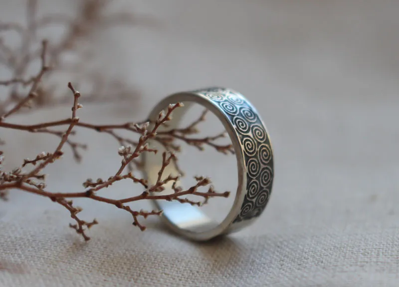 Triskel, anillo celta en plata