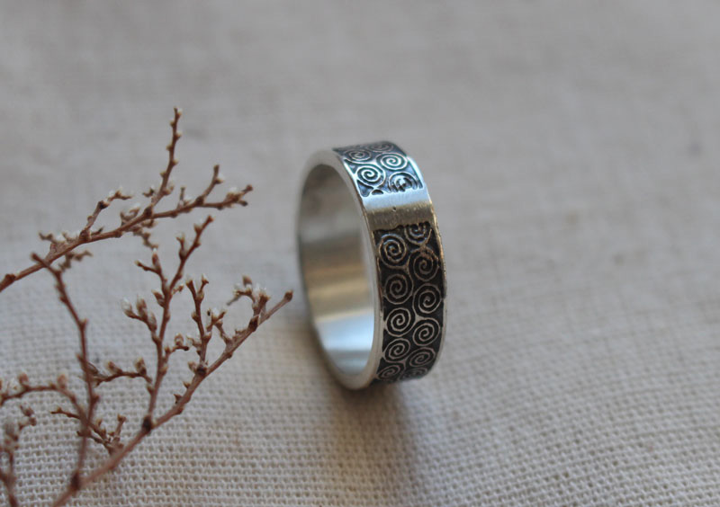 Triskel, anillo celta en plata