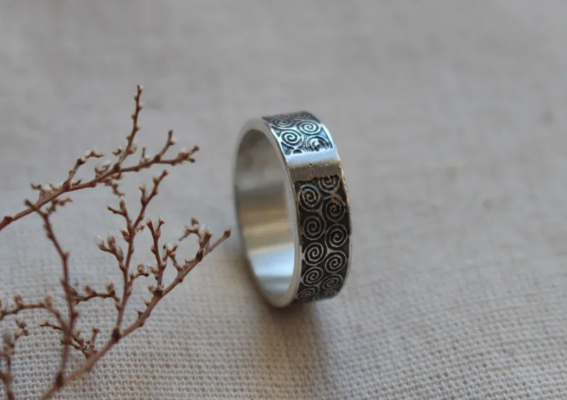 Triskel, anillo celta en plata