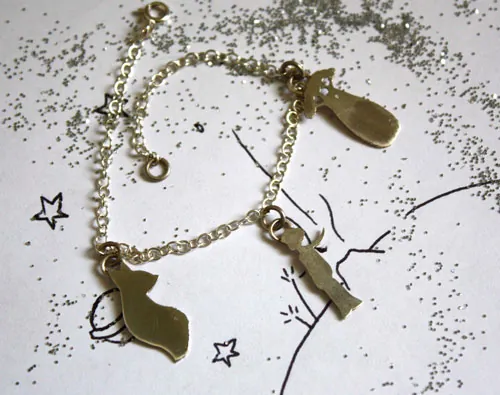 Tus recuerdos, pulsera con símbolos del Principito en plata