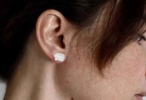 Tzolkin, aretes tipo broquel del calendario maya en plata