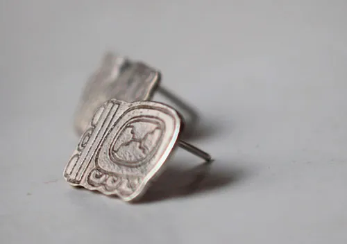 Tzolkin Haab, aretes tipo broquel del calendario maya en plata