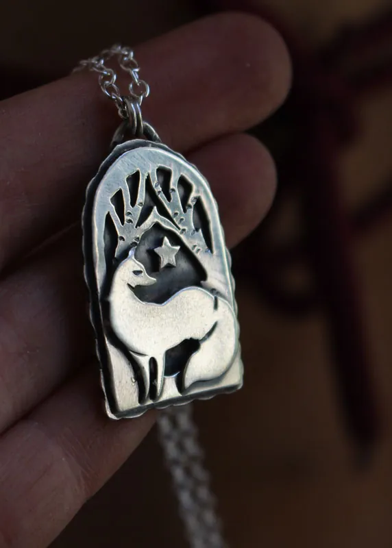 Una estrella te cuida, collar zorro y estrella en plata