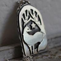 Una estrella te cuida, collar zorro y estrella en plata