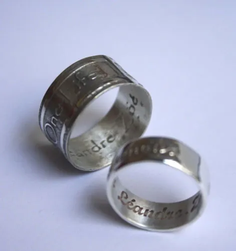 Una vida, anillo declaración inspirado en One de U2 en plata