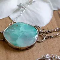 Vaidurya, pulsera paraíso tropical en plata, labradorita y crisoprasa