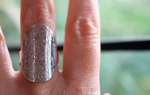 Viaje en el tiempo, anillo engranaje de reloj steampunk en plata