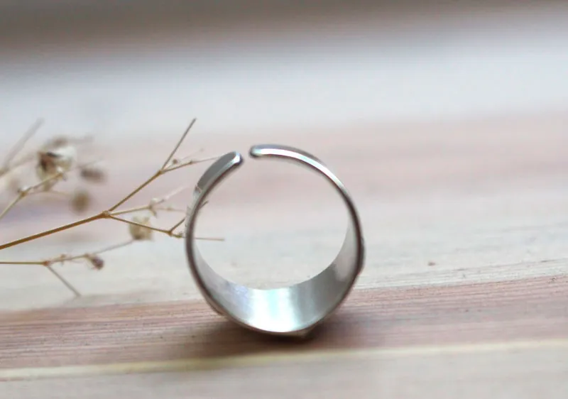 Visión, anillo ojo en plata y latón