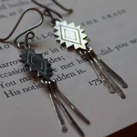 Visión, aretes diamante mexicano en plata