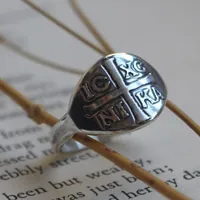 XC IC NIKA, anillo cristiano en plata