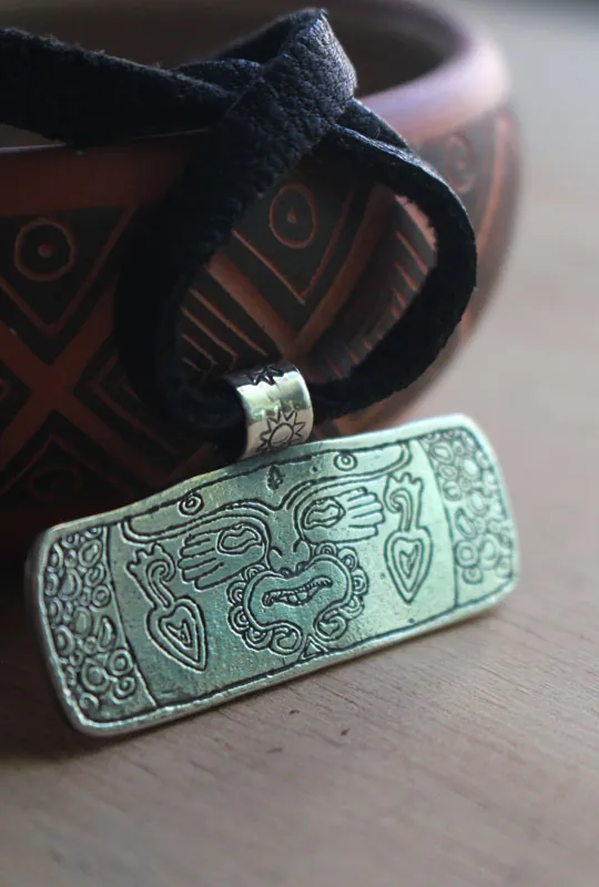 Xochipilli, collar tambor azteca en plata