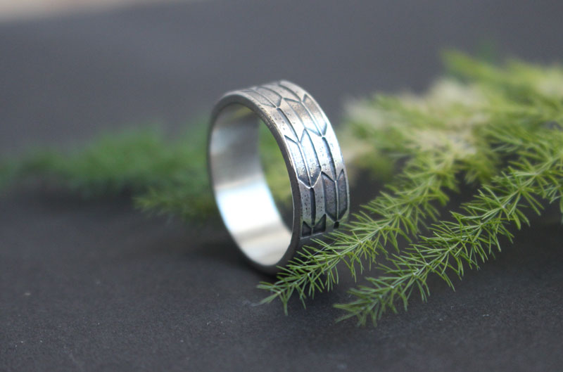 Yagasuri, anillo flecha japonesa en plata