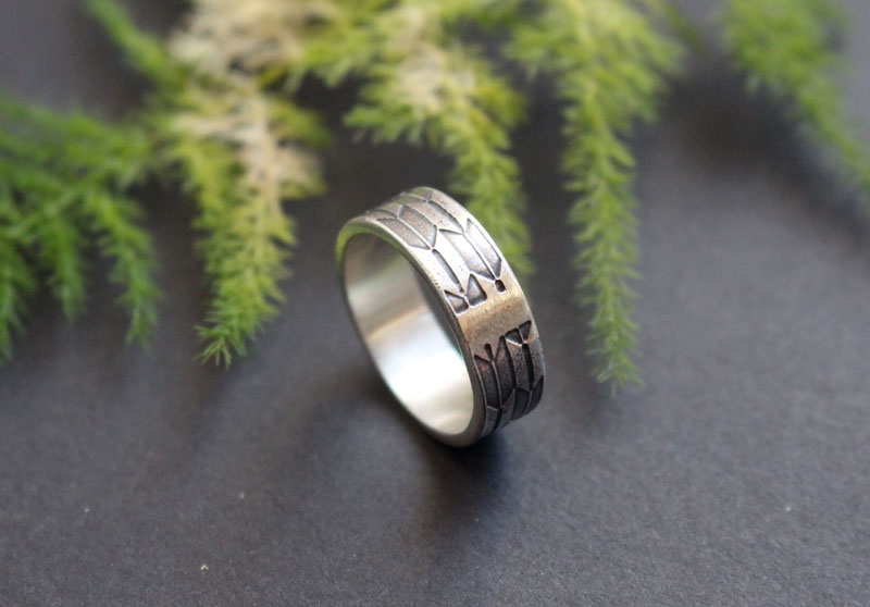 Yagasuri, anillo flecha japonesa en plata