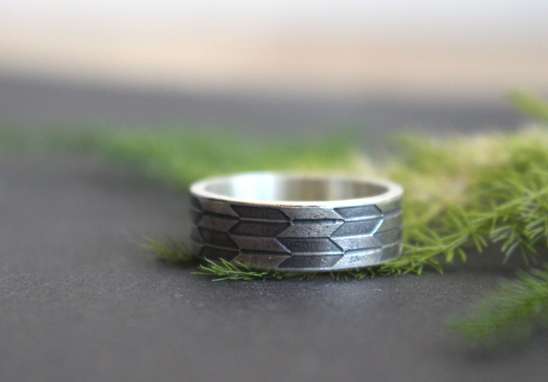 Yagasuri, anillo flecha japonesa en plata