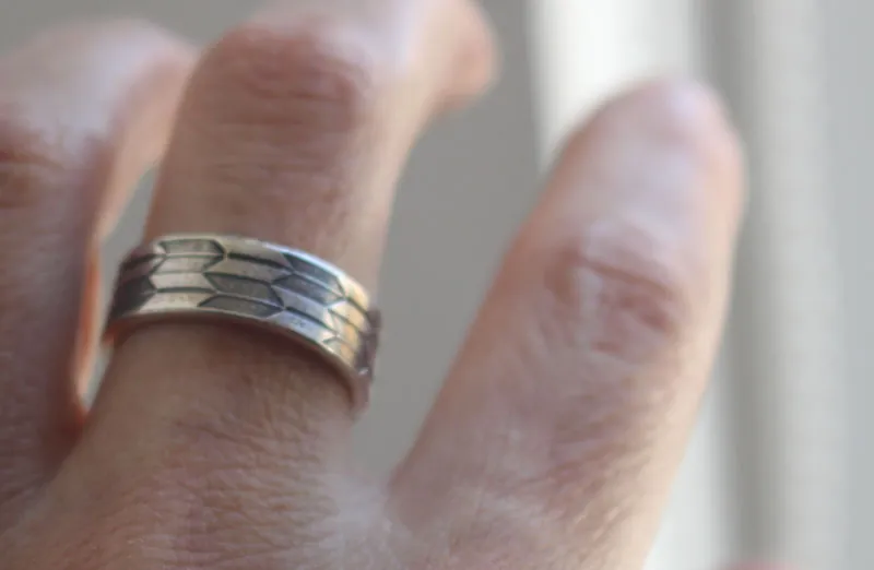 Yagasuri, anillo flecha japonesa en plata