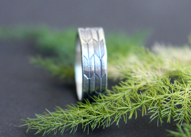Yagasuri, anillo flecha japonesa en plata