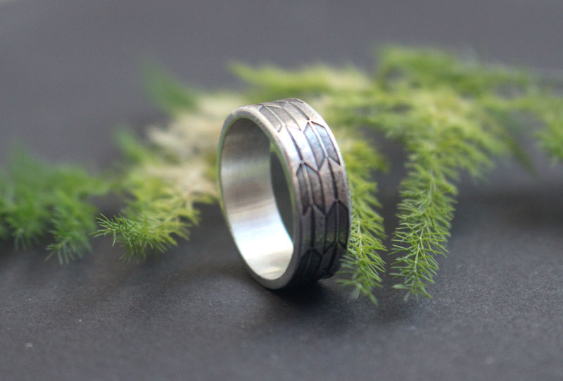 Yagasuri, anillo flecha japonesa en plata