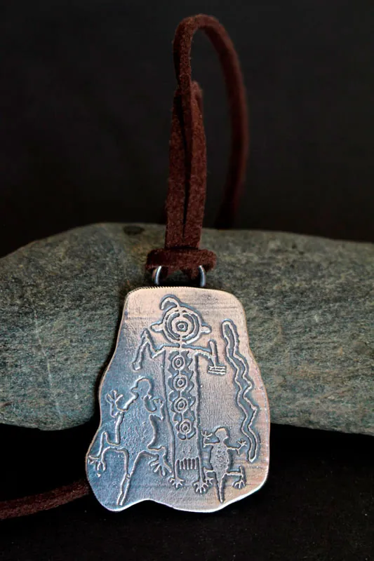 Yahwera, collar maestro animal amerindio en plata