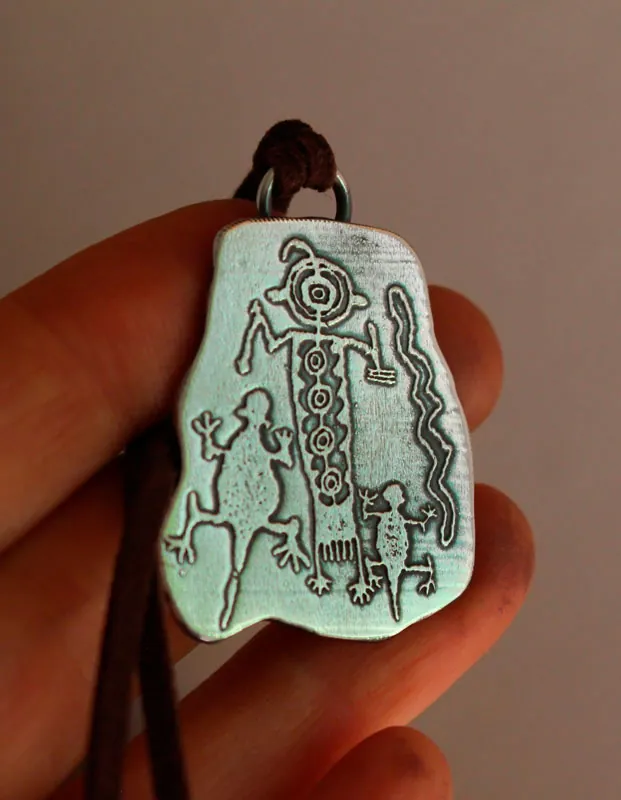 Yahwera, collar maestro animal amerindio en plata