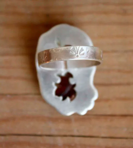 Yanagi, anillo mar meditativo en plata y jaspe Willow Creek