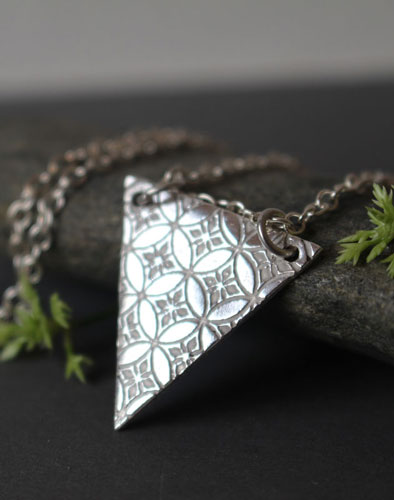 Yashiro, Japanese Shippo sanctuary necklace in silver