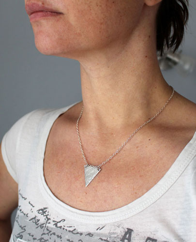 Yashiro, Japanese Shippo sanctuary necklace in silver