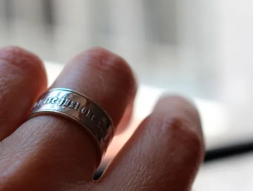 You are just one step away, anillo de aliento y espiritualidad en plata