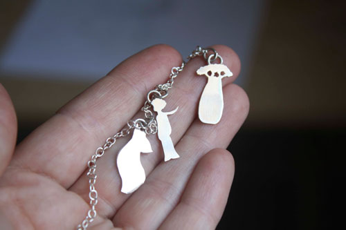 Your memories, symbols from the Little Prince bracelet in silver