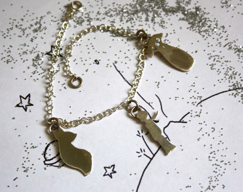 Your memories, symbols from the Little Prince bracelet in silver