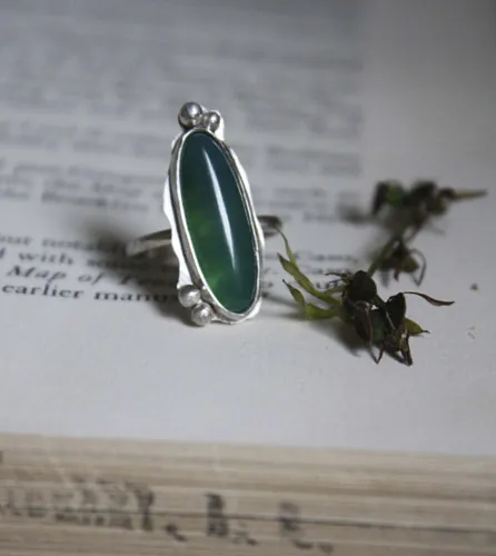 Zéphyrine, anillo con piedra a elegir en plata, ónix, ojo de tigre, howlita, ágata roja o ágata verde