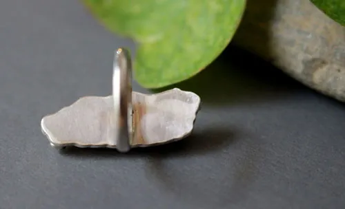 Zéphyrine, anillo con piedra a elegir en plata, ónix, ojo de tigre, howlita, ágata roja o ágata verde