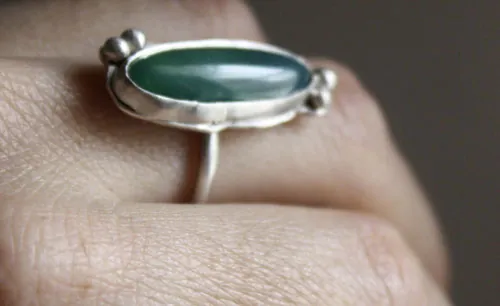 Zéphyrine, anillo con piedra a elegir en plata, ónix, ojo de tigre, howlita, ágata roja o ágata verde