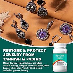 Clear, protective coating for metal. Jewelry protective coating. Rust preventive coating, stop rust and corrosion permanently